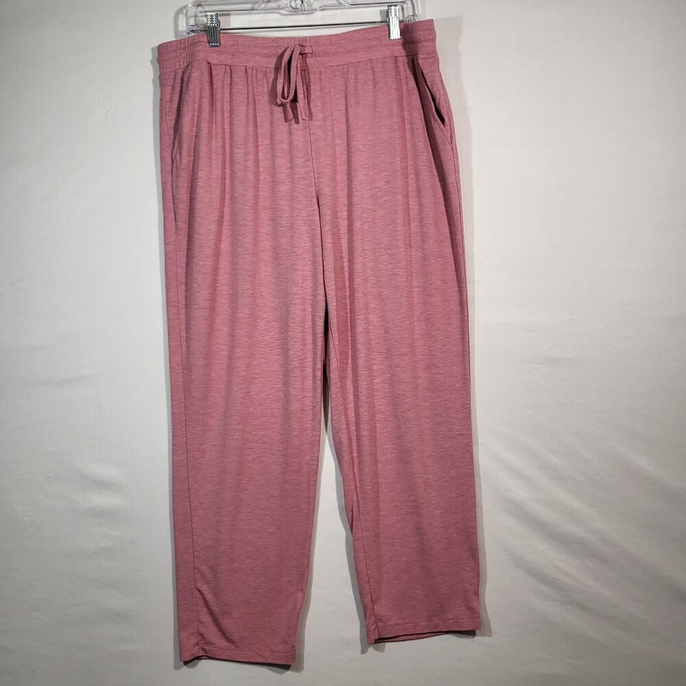 AnyBody Woman's Lightweight Lounge Pant Size Large Pink Heather